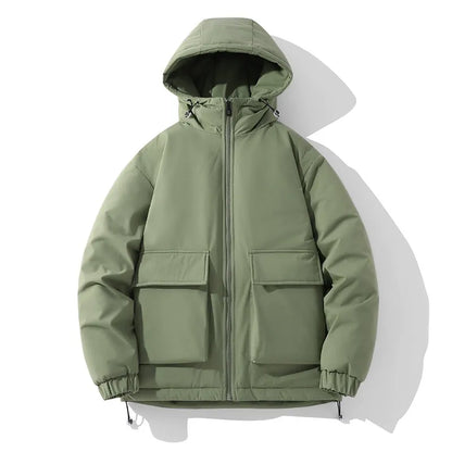 Homme Veste - Tissu Tissé Mat - Capuche Ajustable - Coupe Oversize