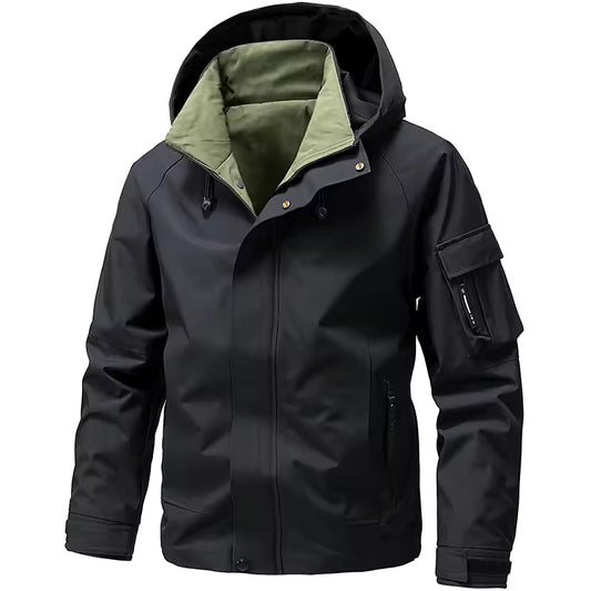 Veste softshell homme – Coupe regular – Capuche ajustable – Déperlante – Légère