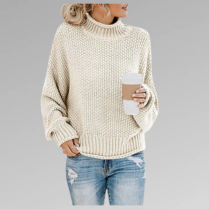 Pull femme oversize – Maille douce – Épaules tombantes – Ourlets côtelés