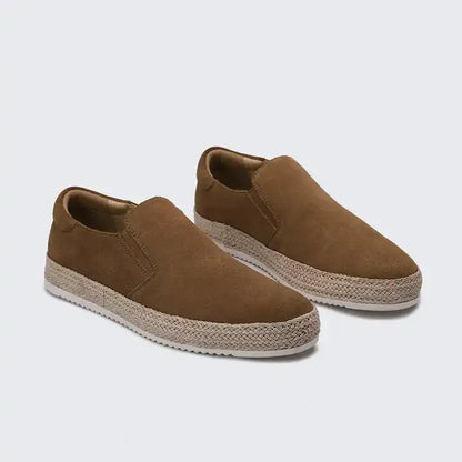 Homme Chaussures - Daim Synthétique - Espadrille Tressée - Sans Lacets