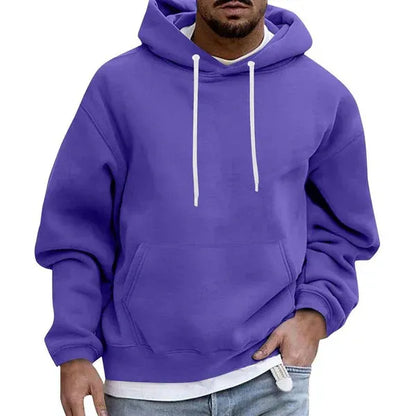 Sweat à capuche homme – Coupe oversize – Tissu doux – Poche kangourou – Cordon réglable