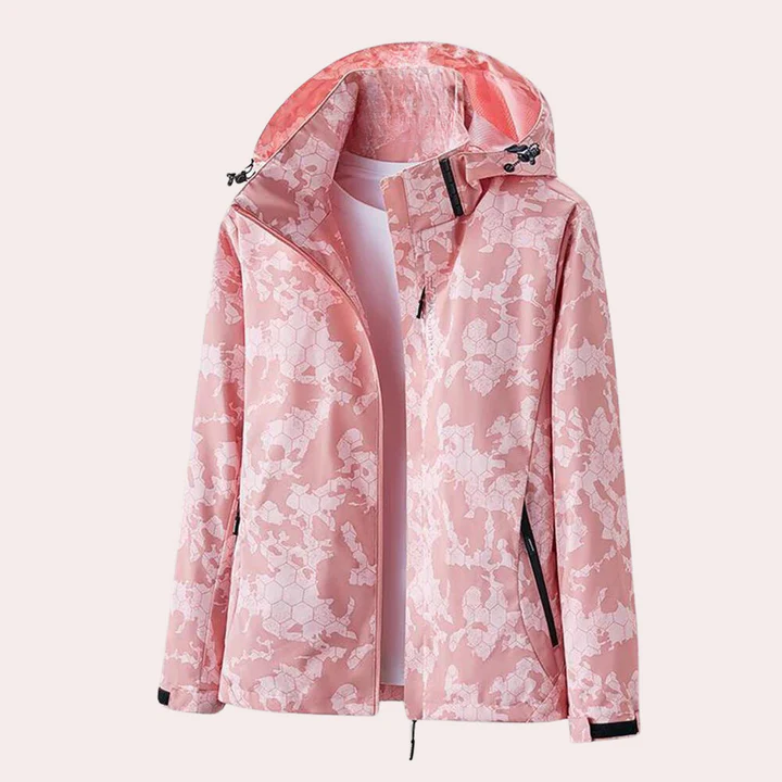 Veste femme légère – Coupe droite – Capuche amovible – Poches zippées pratiques