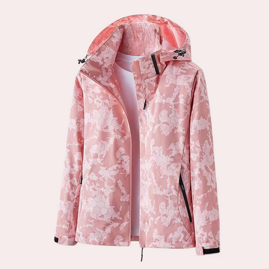 Veste femme légère – Coupe droite – Capuche amovible – Poches zippées pratiques