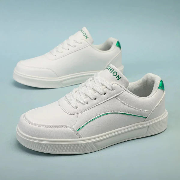 Femme Baskets - Similicuir - Tige Basse - Lacets - Semelle Plateforme