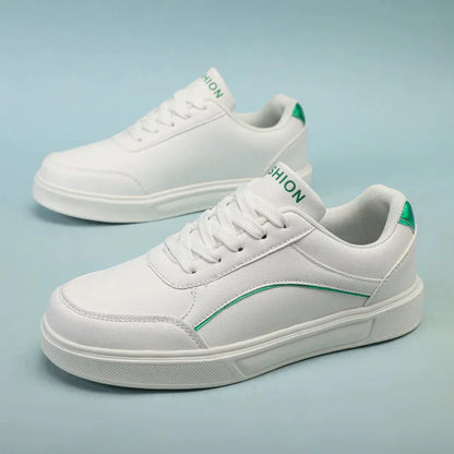 Femme Baskets - Similicuir - Tige Basse - Lacets - Semelle Plateforme