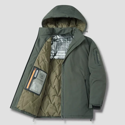 Veste à capuche homme – Matelassée coton – Coupe ample – Style décontracté zippé