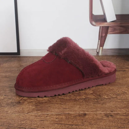 Pantoufles femme – Cuir vachette – Doublure moelleuse – Semelle confort intérieur