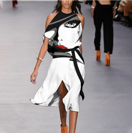 Laura - Magnifique robe aux épaules ouvertes