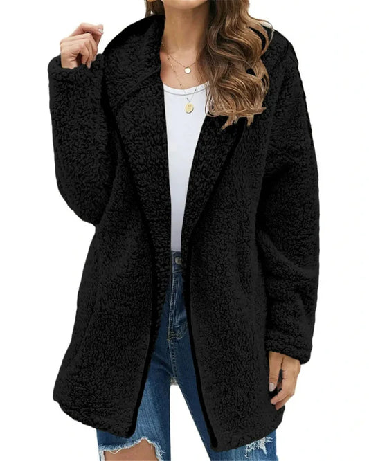 Sweat à capuche femme – Coupe oversize – Molleton doux – Manches longues confort
