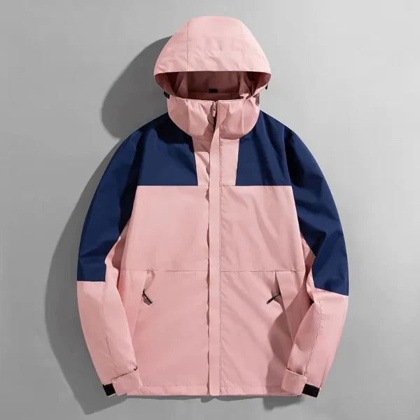 Veste homme outdoor – Coupe régulière – Imperméable – Capuche amovible – Coupe-vent