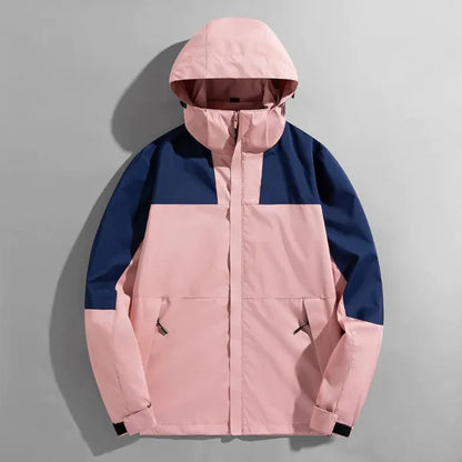Veste homme outdoor – Coupe régulière – Imperméable – Capuche amovible – Coupe-vent