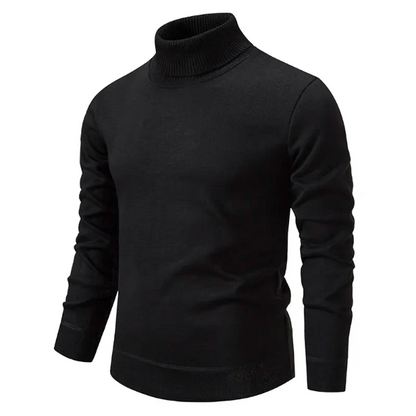 Pull à col roulé homme – Coupe slim – Coton doux – Finitions côtelées – Style épuré