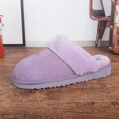 Pantoufles femme – Cuir vachette – Doublure moelleuse – Semelle confort intérieur