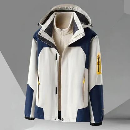 Veste coupe-vent homme – Coupe décontractée – Imperméable – Capuche – Poches zippées