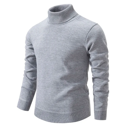 Pull à col roulé homme – Coupe slim – Coton doux – Finitions côtelées – Style épuré