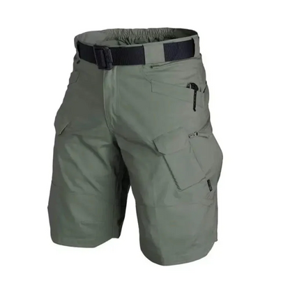 Short cargo homme – Coupe décontractée – Tissu respirant – 6 poches zippées – Ceinture intégrée