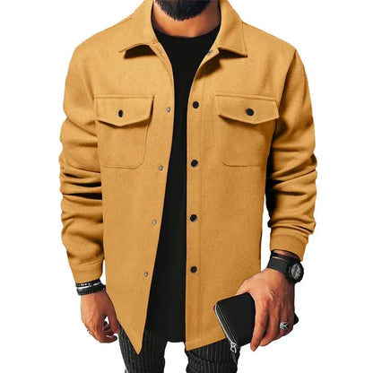 Veste homme – Coupe décontractée – Boutonnage frontal – Poches poitrine – Style casual