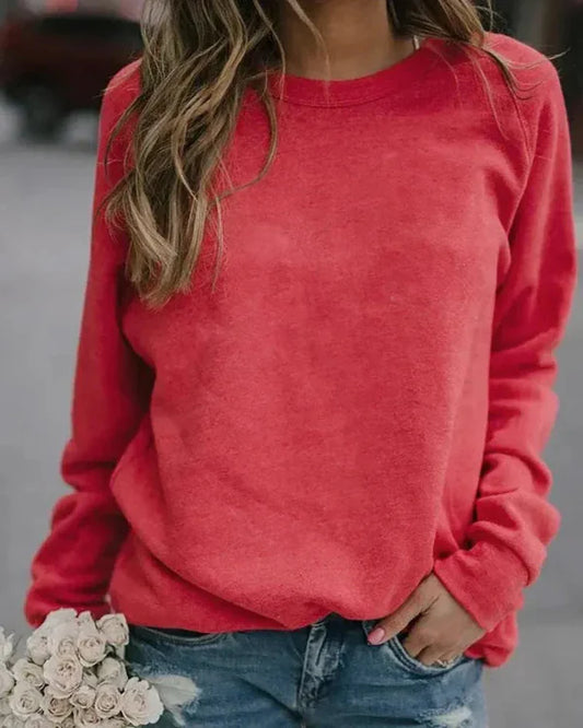 Pull femme – Maille douce – Coupe décontractée – Manches longues – Col rond classique