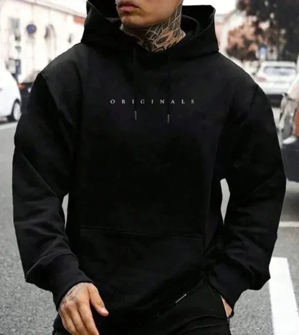 Sweat à capuche homme – Coupe décontractée – Coton – Poche kangourou – Style streetwear