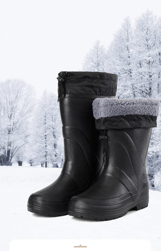 Bottes homme neige – Imperméables – Doublure chaude – Antidérapantes – Mi-mollet
