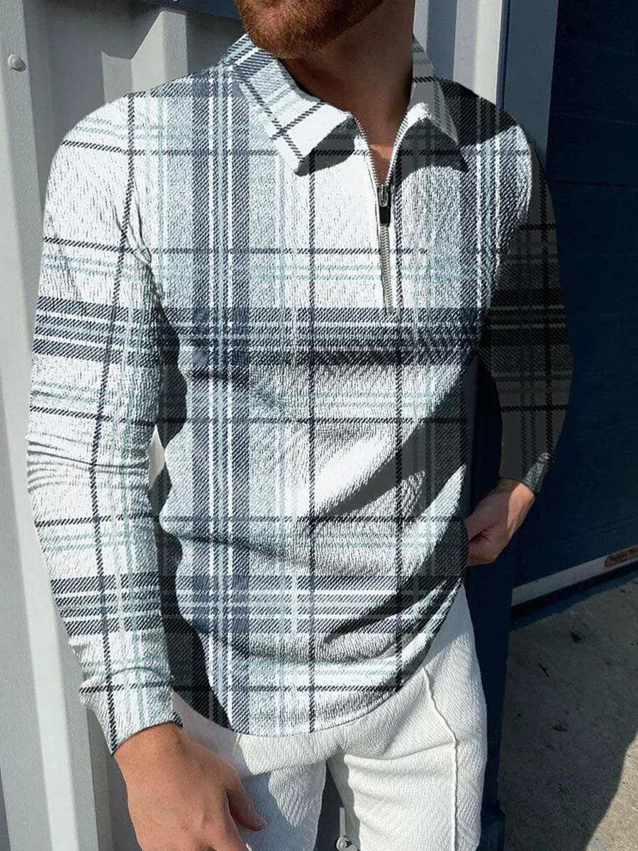 Polo homme – Coupe standard – Imprimé digital – Tissu léger respirant