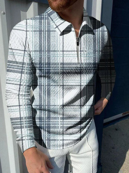 Polo homme – Coupe standard – Imprimé digital – Tissu léger respirant