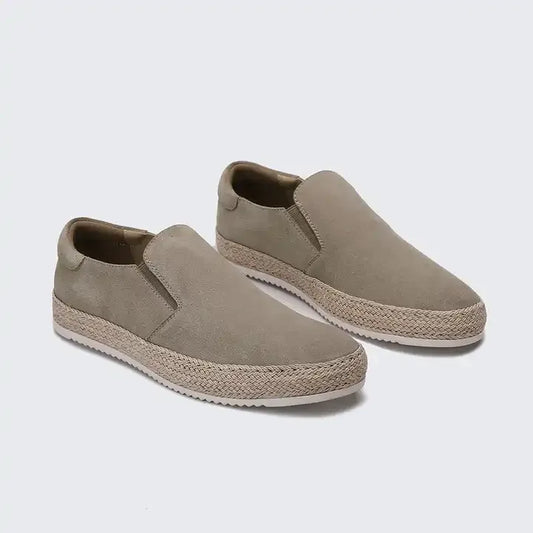 Homme Chaussures - Daim Synthétique - Espadrille Tressée - Sans Lacets