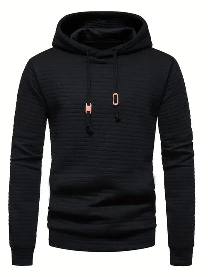 Sweat à capuche homme – Coupe régulière – Texture matelassée – Style décontracté