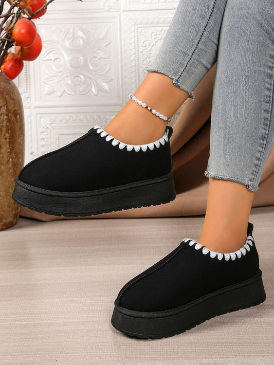 Bottes de neige femme – Coupe cheville – Doublure chaude – Semelle antidérapante