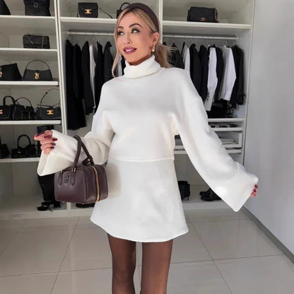 Ensemble 2 pièces femme – Coupe oversize – Col montant – Manches évasées – Coton doux