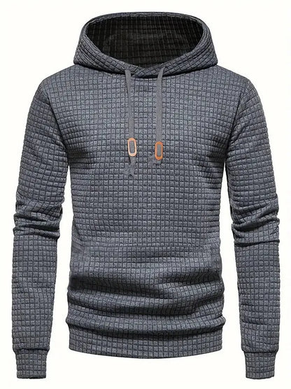 Sweat à capuche homme – Coupe régulière – Texture matelassée – Style décontracté
