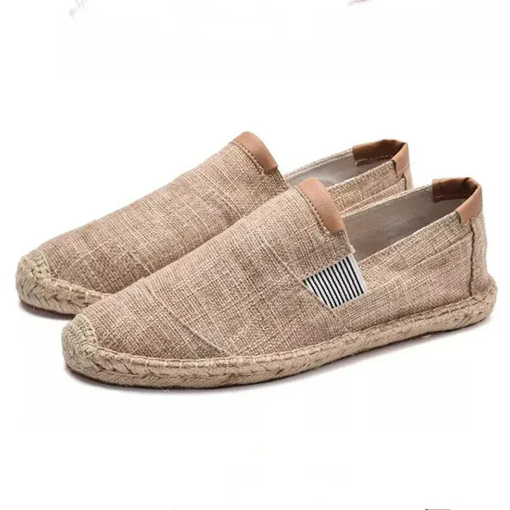 Homme Espadrilles Slip-On - Tissu Tissé - Coupe Décontractée - Basse