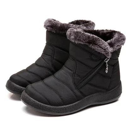 Bottines femme – Matelassées déperlantes – Doublure fourrure – Fermeture zippée