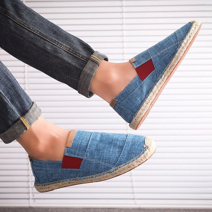 Homme Espadrilles Slip-On - Tissu Tissé - Coupe Décontractée - Basse