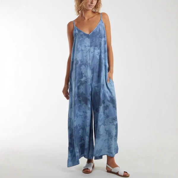 Robe longue femme – Coupe fluide – Bretelles réglables – Tissu léger respirant