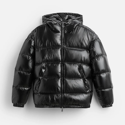 Blouson matelassé homme – Coupe oversize – Déperlant – Capuche zippée – Poches latérales