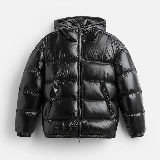 Blouson matelassé homme – Coupe oversize – Déperlant – Capuche zippée – Poches latérales