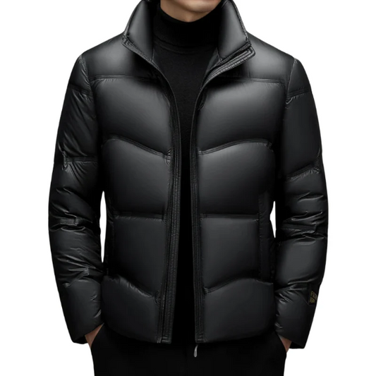 Veste matelassée homme – Coupe ajustée – Col montant – Déperlante – Zippée