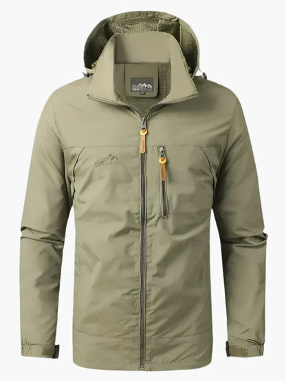 Veste de randonnée homme – Coupe régulière – Imperméable et coupe-vent – Capuche ajustable
