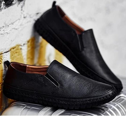 Homme Mocassins - Cuir - Design Sans Lacets - Semelle Antidérapante