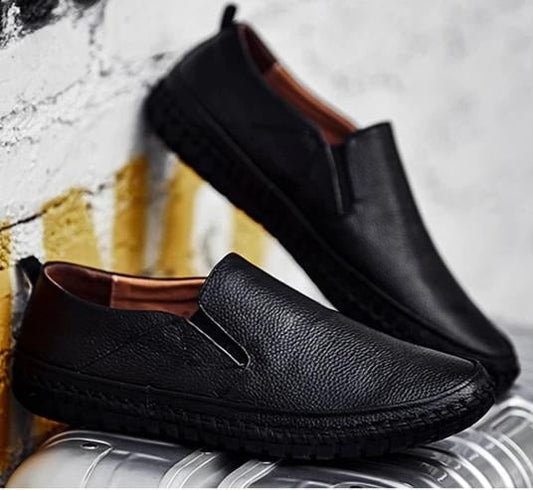 Homme Mocassins - Cuir - Design Sans Lacets - Semelle Antidérapante