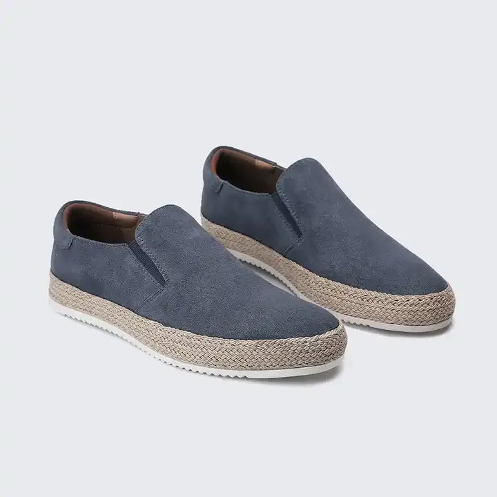 Homme Chaussures - Daim Synthétique - Espadrille Tressée - Sans Lacets