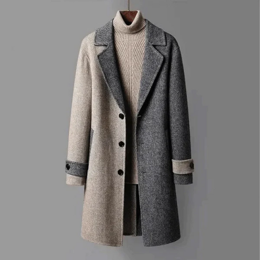 Manteau trench femme – Coupe ajustée – Longueur maxi – Boutonnage élégant – Col à revers