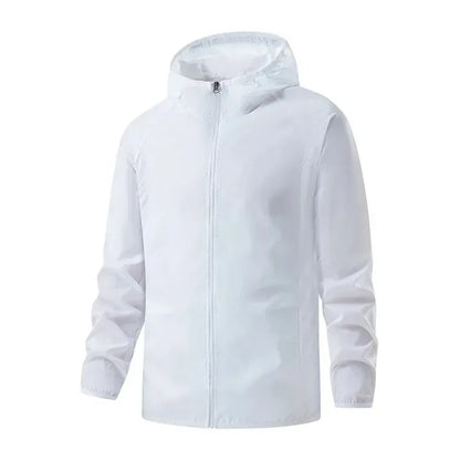 Homme Veste À Capuche - Tissu Tissé Léger - Coupe Décontractée - Manches Élastiquées