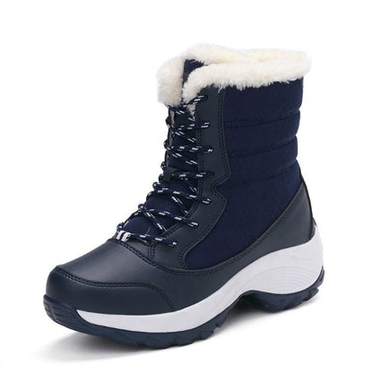 Femme Bottes Neige - Matière Synthétique - Hauteur Mi-mollet - Doublure Polaire
