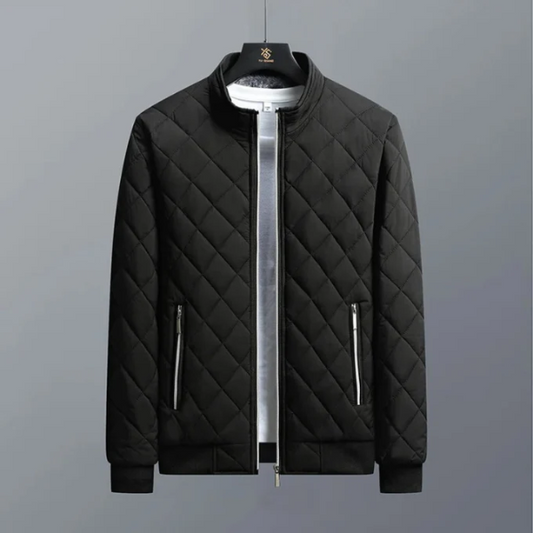 Veste matelassée homme – Coupe régulière – Col montant – Poignets côtelés zip
