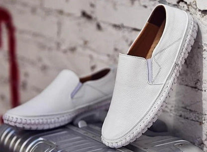 Homme Mocassins - Cuir - Design Sans Lacets - Semelle Antidérapante