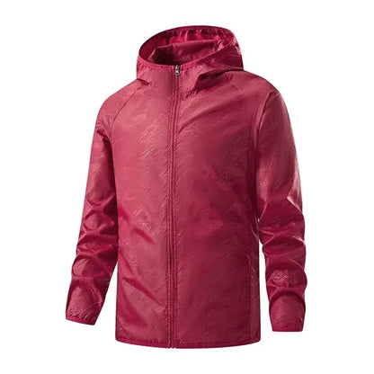 Homme Veste À Capuche - Tissu Tissé Léger - Coupe Décontractée - Manches Élastiquées