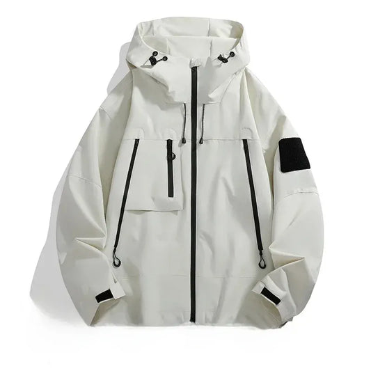Homme Veste - Tissu Synthétique Tissé - Coupe Décontractée - Capuche - Longueur Hanche