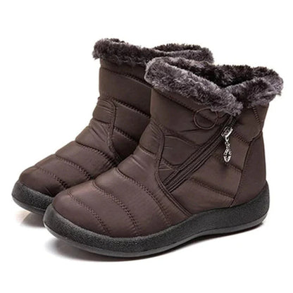 Bottines femme – Matelassées déperlantes – Doublure fourrure – Fermeture zippée